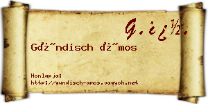 Gündisch Ámos névjegykártya